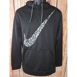Nike Therma-Fit Men's Hoodie Medium "Camouflage Swoosh Logo" Black
